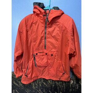 Obermeyer Womens Red Pink  Ski Jacket Hoodie 1/2 Zip Pockets Packable